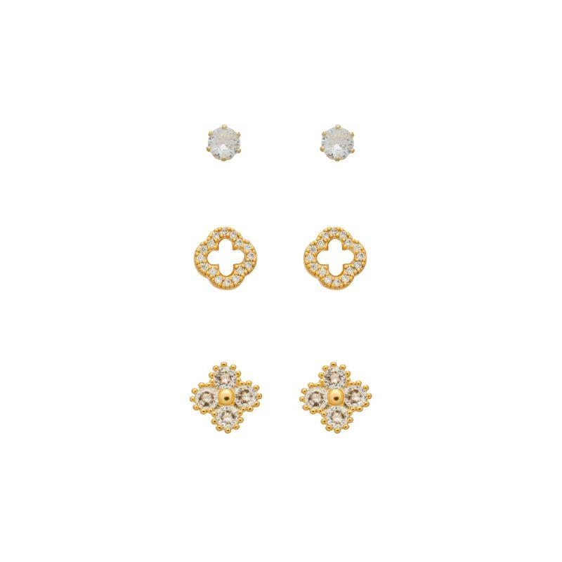 Trio Trevos e Brilho Ouro