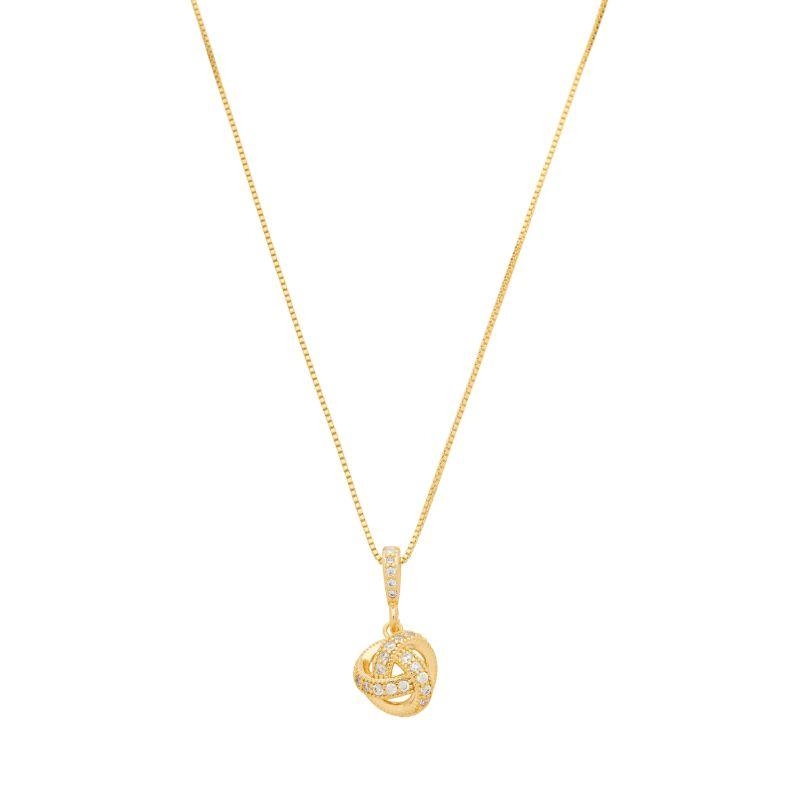 Colar Nozinho Zircônias Ouro