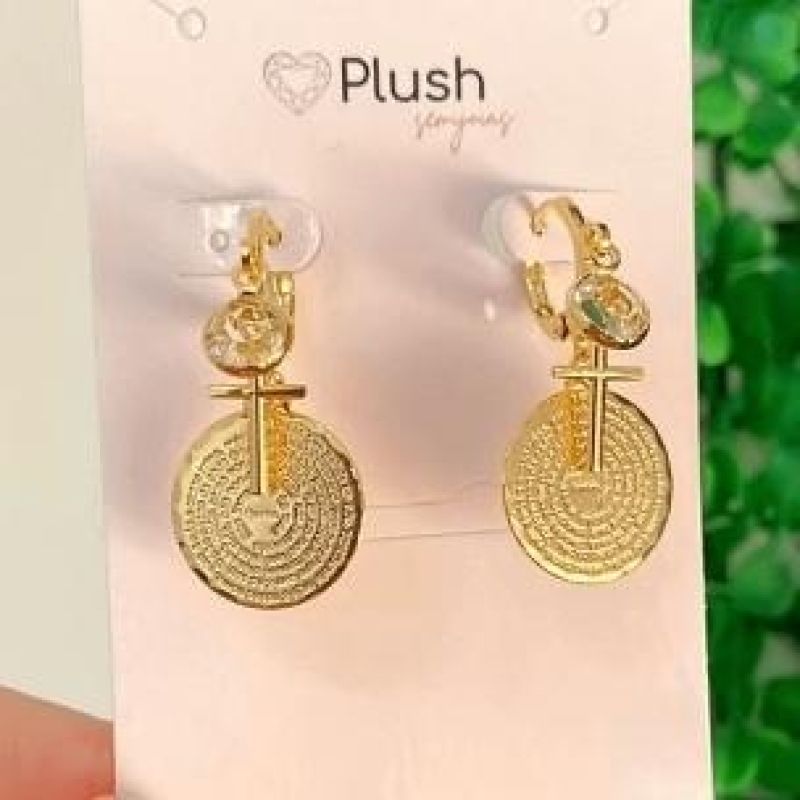 Brinco Argolinha Pai Nosso Ouro