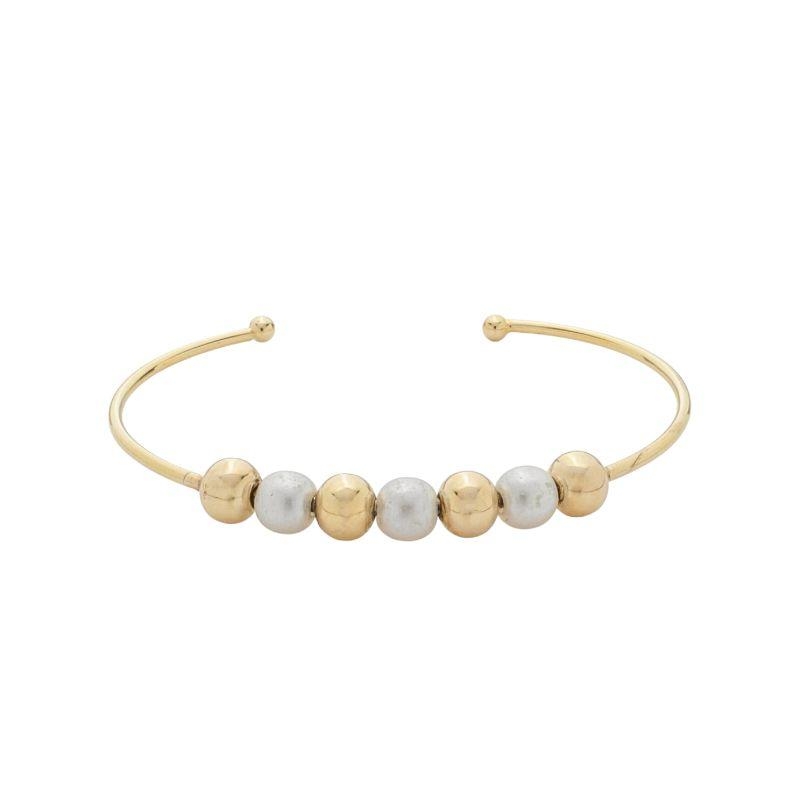 Bracelete Carreira Pérolas & Esferas Ouro