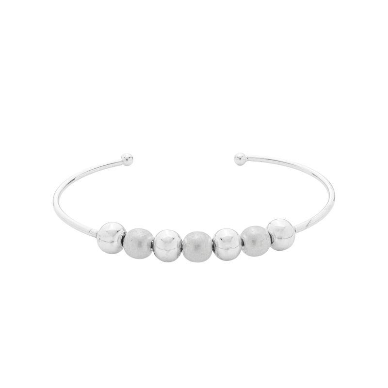 Bracelete Carreira Pérolas & Esferas Prata