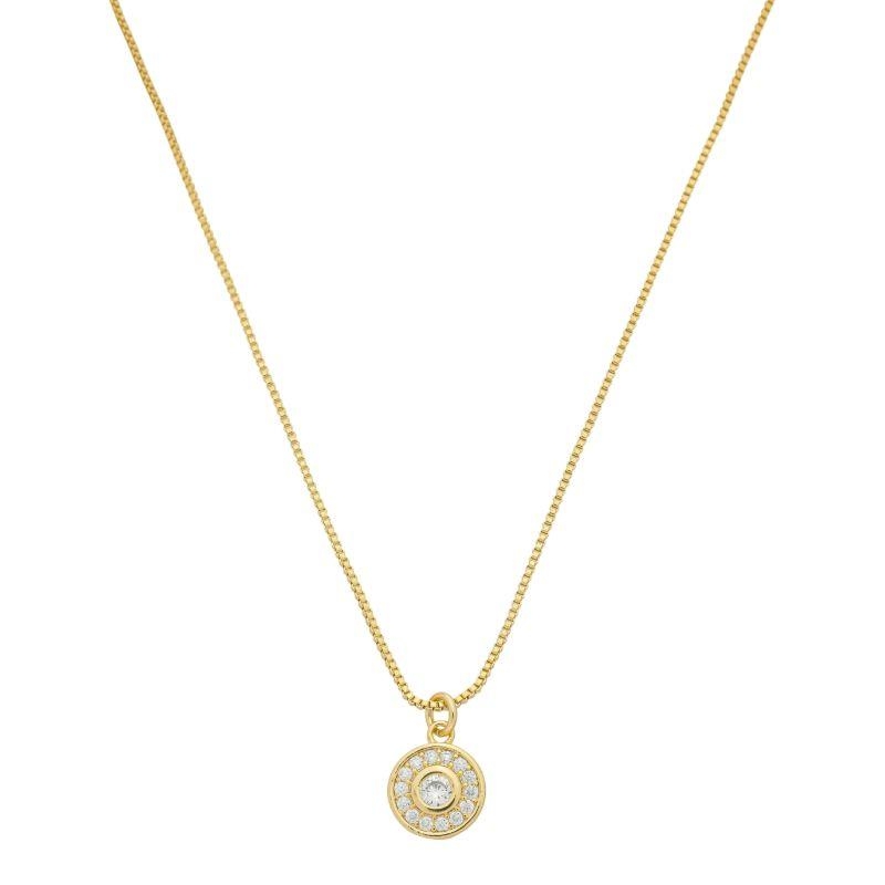 Colar Círculo Cravejado Ouro