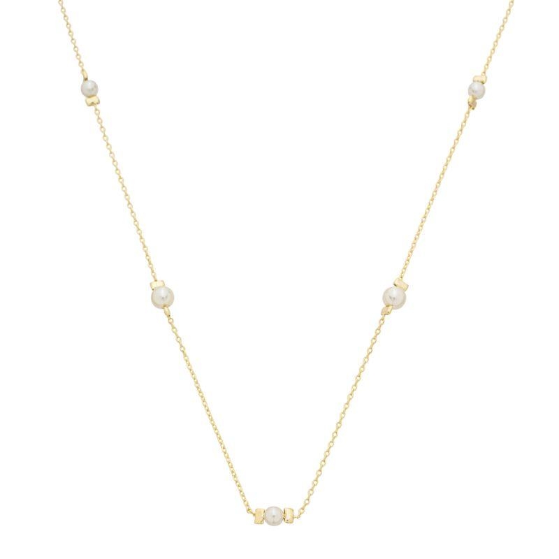 Colar Esferas Pérolas Ouro