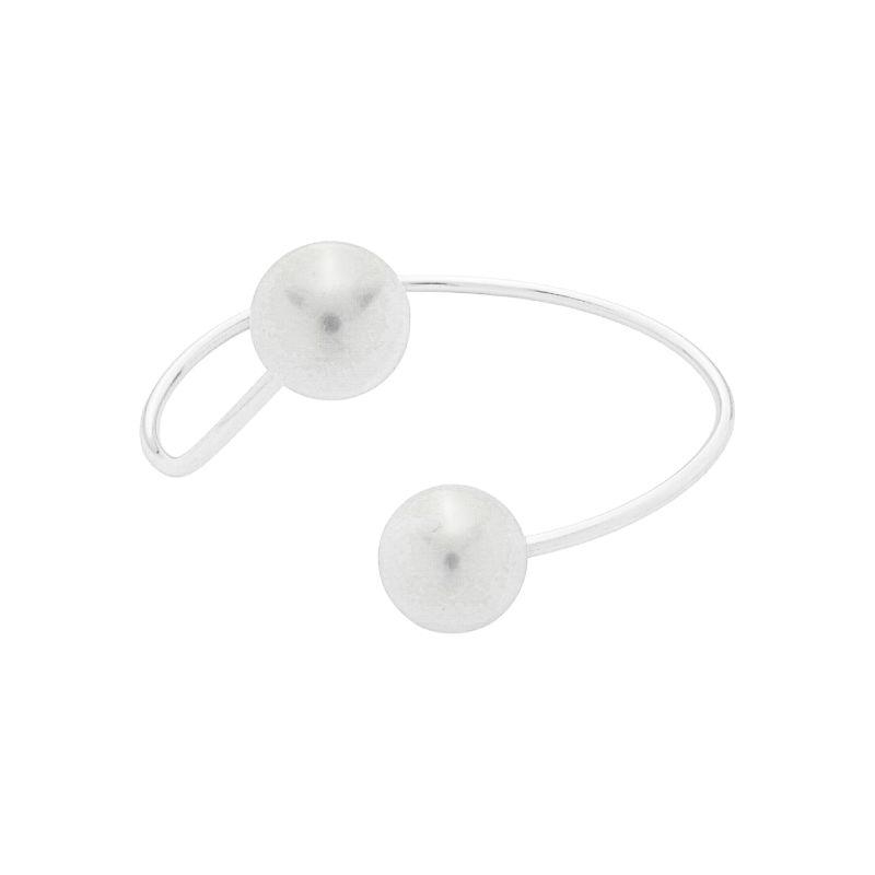 Bracelete Dupla Pérola Prata