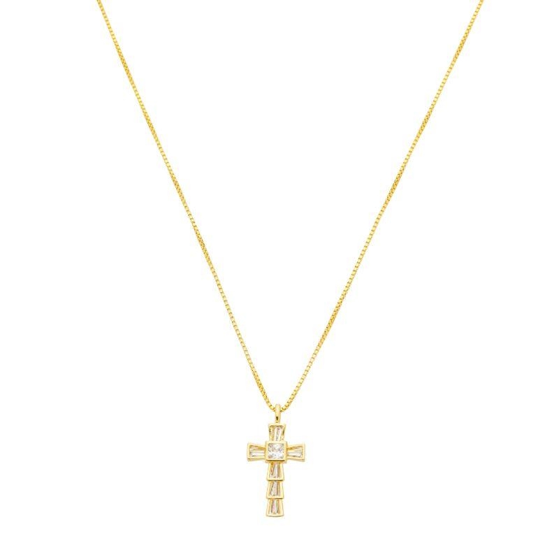 Colar Cruz Elegance Ouro