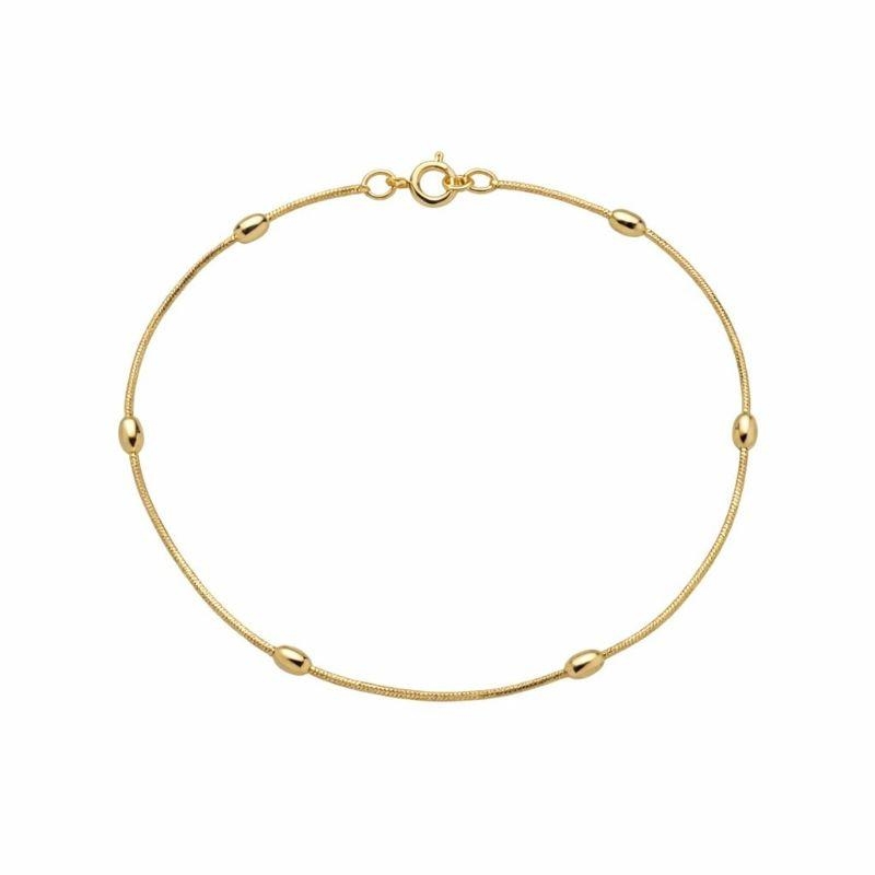 Pulseira Esferas Amêndoas Ouro