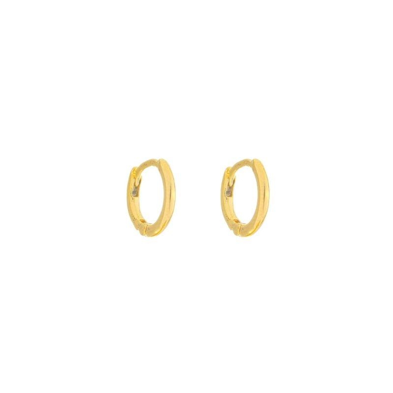 Brinco Argola Lisa Minimalista P Ouro