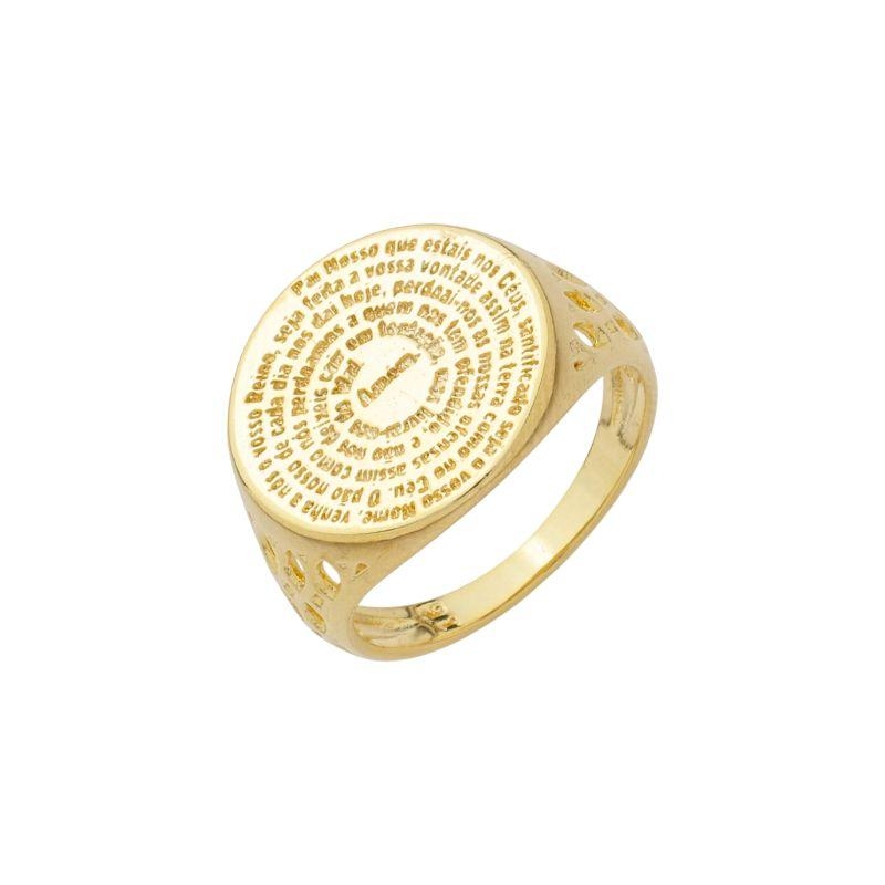 Anel Pai Nosso Circular Ouro