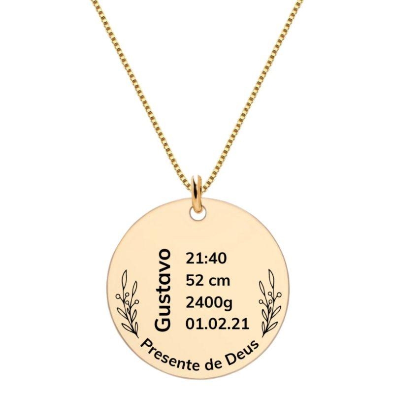 Colar Presente de Deus Ouro