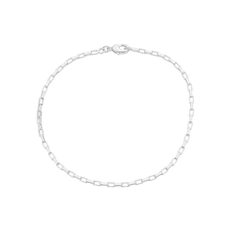 Pulseira Corrente Elo Retangular Prata