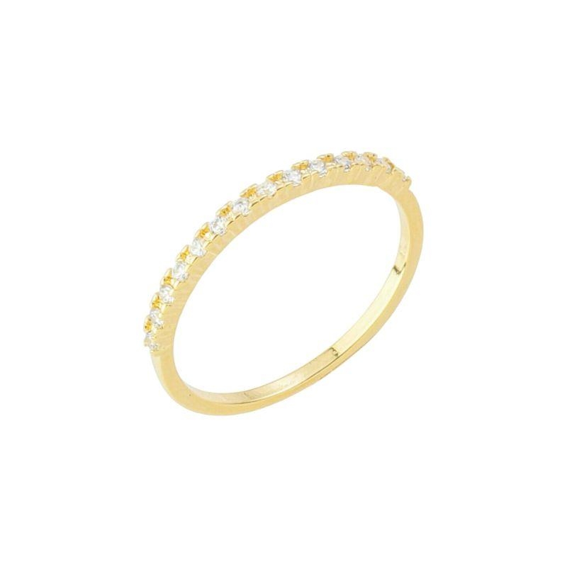 Anel Meia Aliança Minimalista Ouro