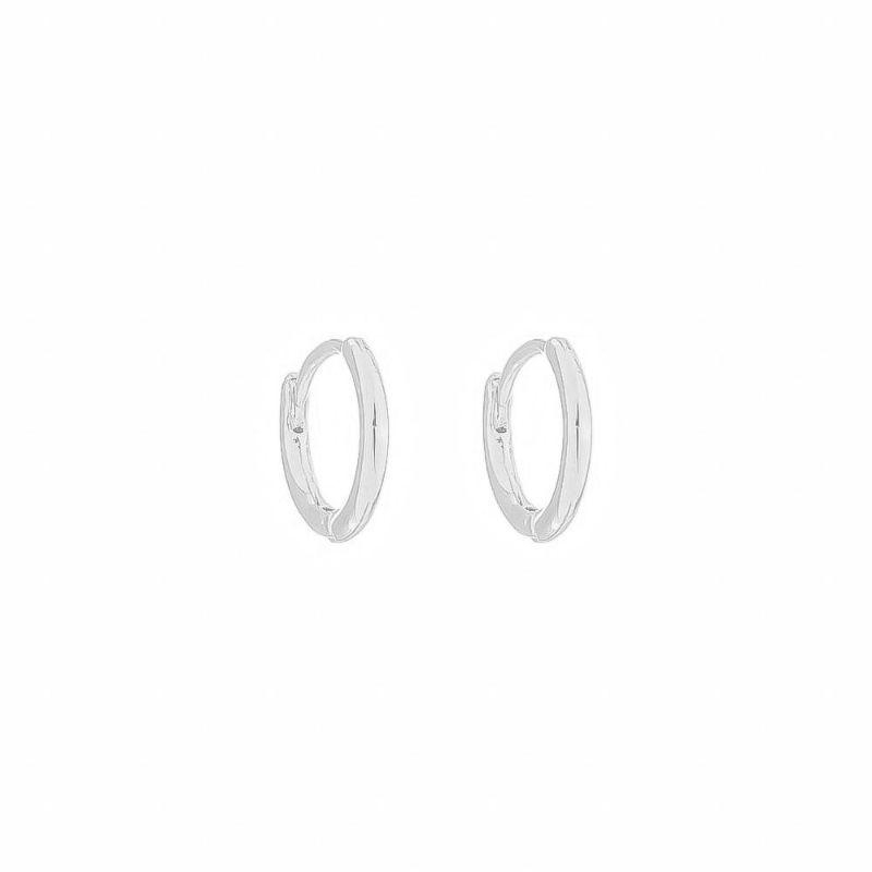 Brinco Argola Lisa Minimalista M Prata