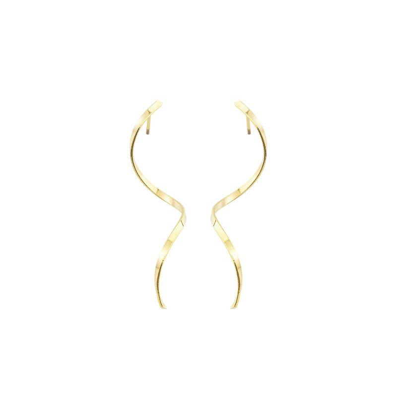 Brinco Curvilínio Liso Ouro