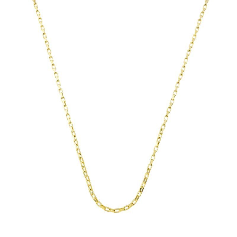 Colar Corrente Elo Retangular Ouro