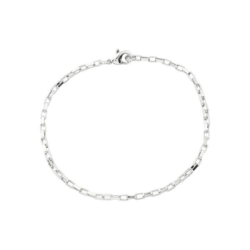 Pulseira Corrente Elo Retangular Prata