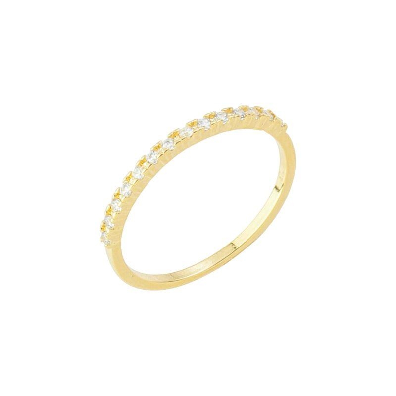 Anel Meia Aliança Minimalista Ouro