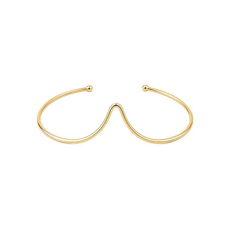 Bracelete Curva Aberto Ouro