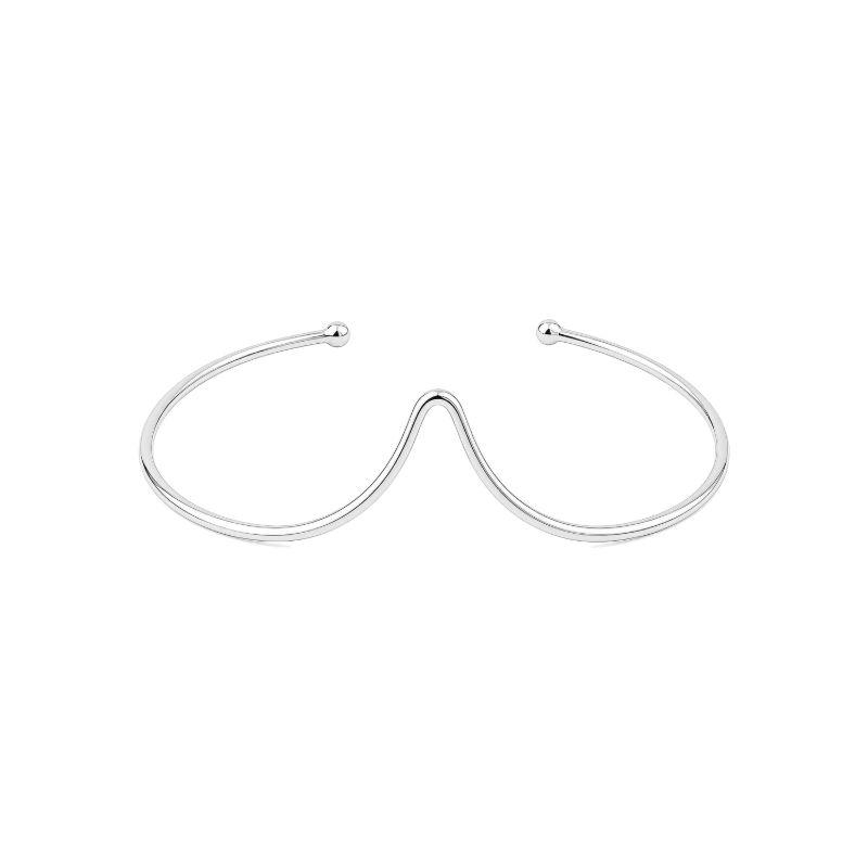Bracelete Curva Aberto Prata