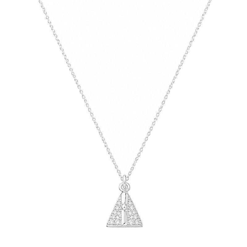 Colar Nossa Senhora Zircônias Prata