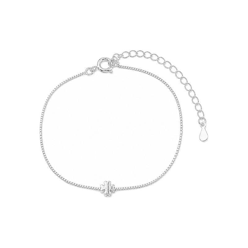 Pulseira Mini Trevo Prata