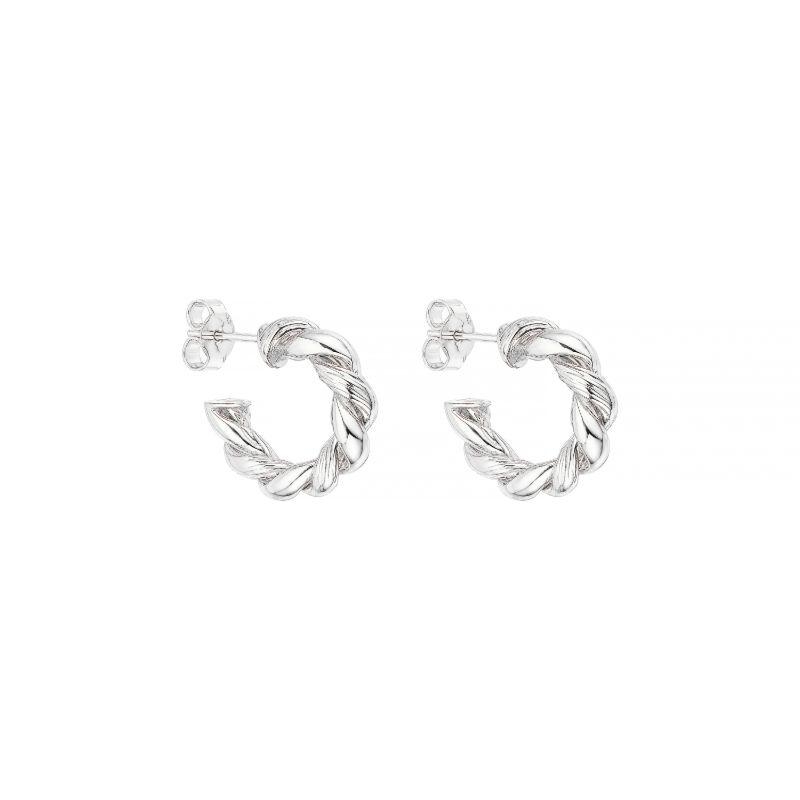 Brinco Argola Torcido Moderno Prata