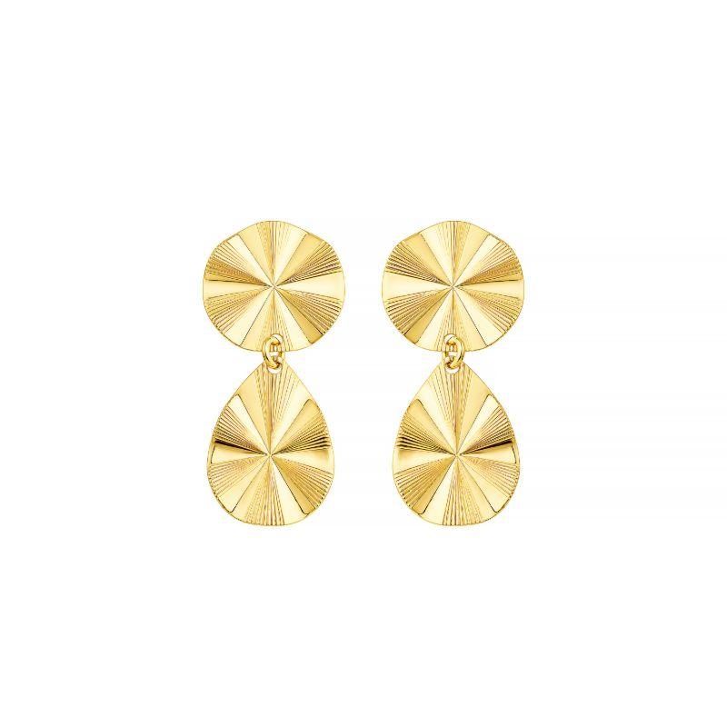 Brinco Gota Luminosa Orgânica Ouro