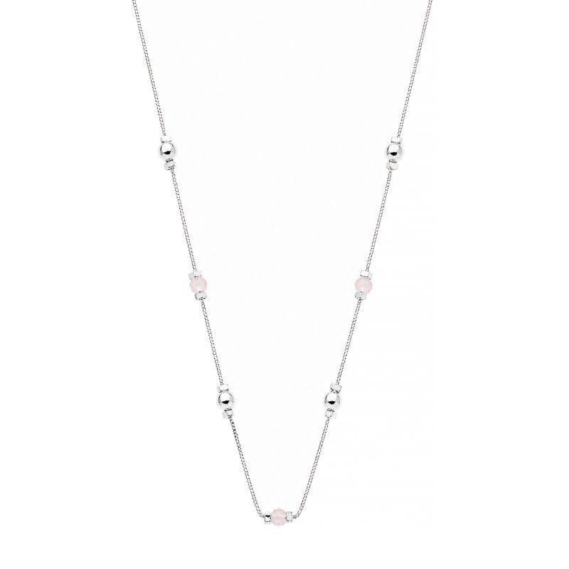 Colar Choker Esferas Rose Prata