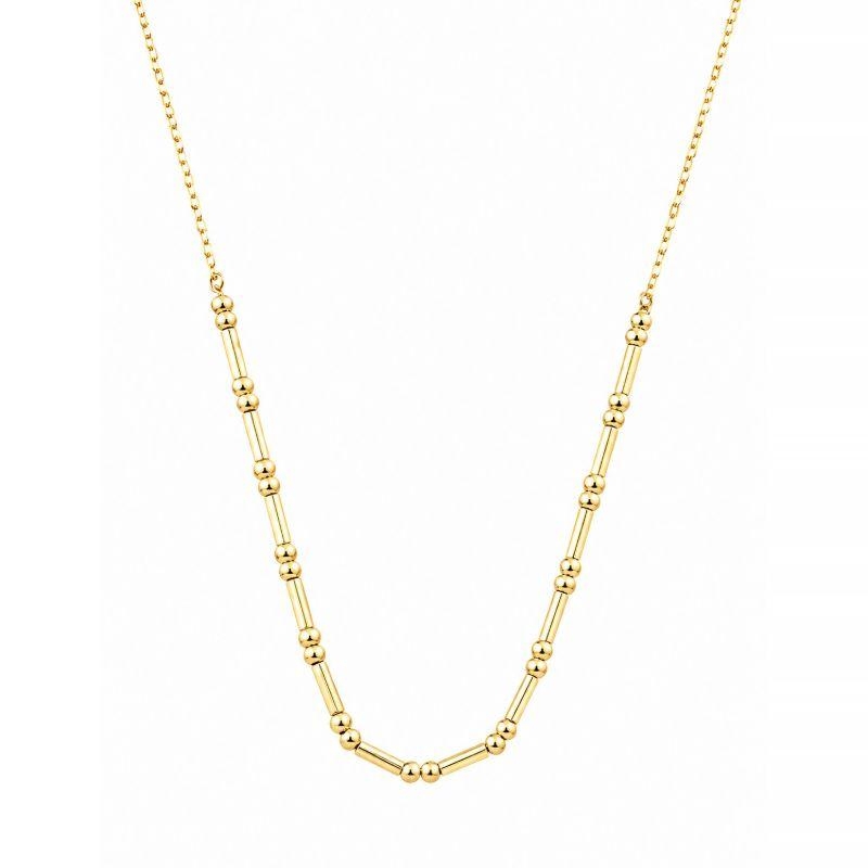 Colar Choker Tubo Minimalista Ouro