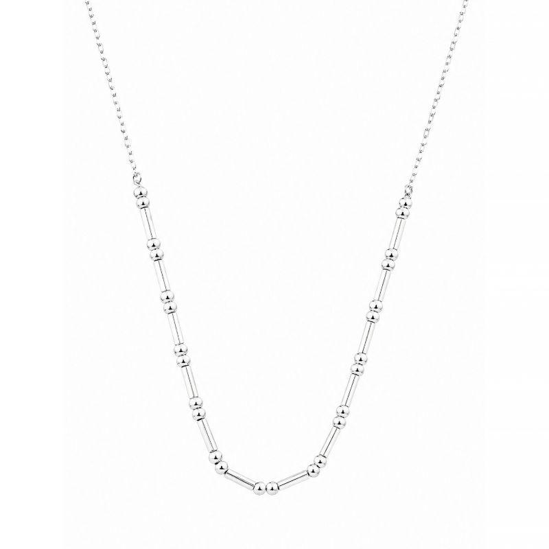 Colar Choker Tubo Minimalista Prata