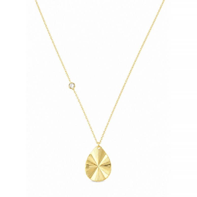 Colar Gota Luminosa Orgânica Ouro
