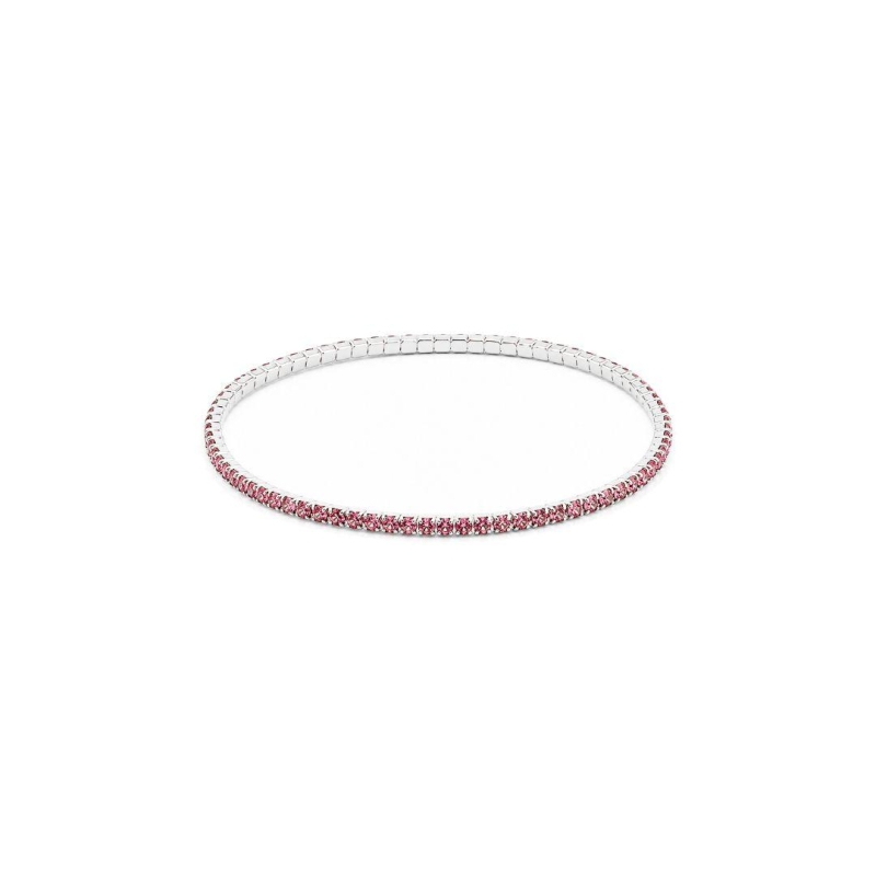Pulseira Riviera Pink Elástica Prata