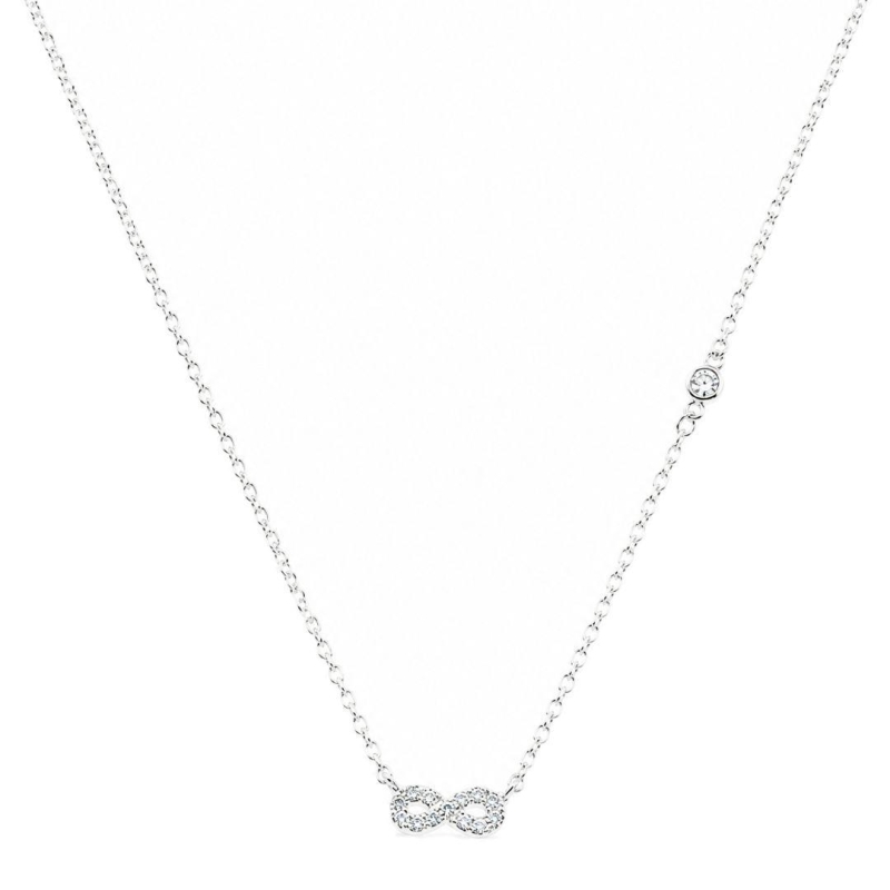 Colar Infinito com Zircônias Prata
