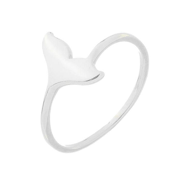 Anel Rabo de Baleia Prata