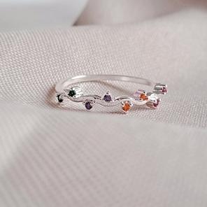 Anel Ramo Colors Prata