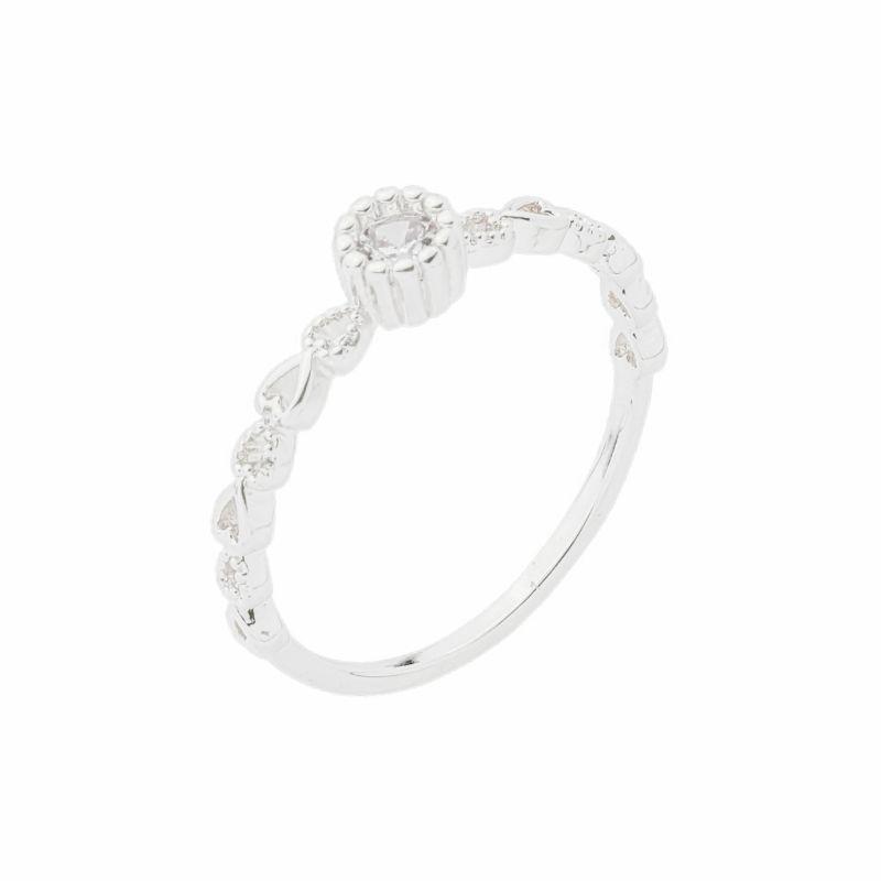 Anel Solitário Arabesco Prata