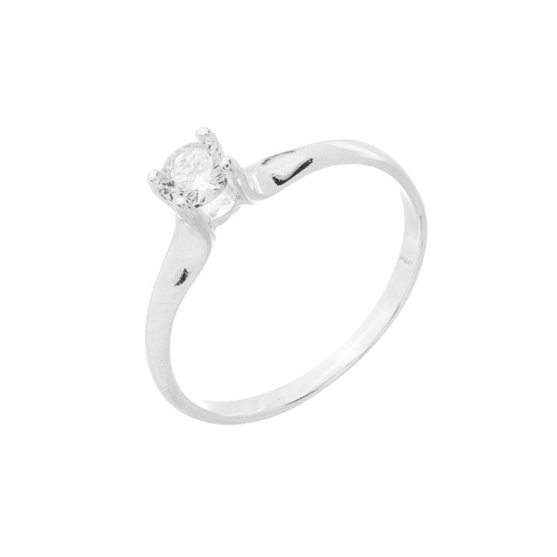 Anel Solitário Aurora Prata