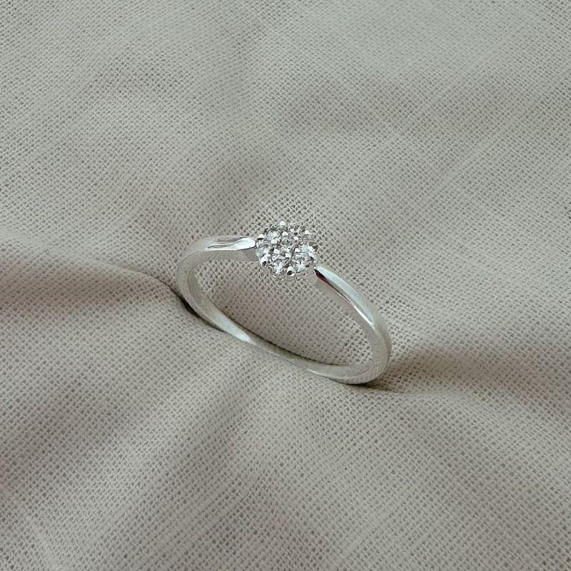 Anel Zirconium Prata