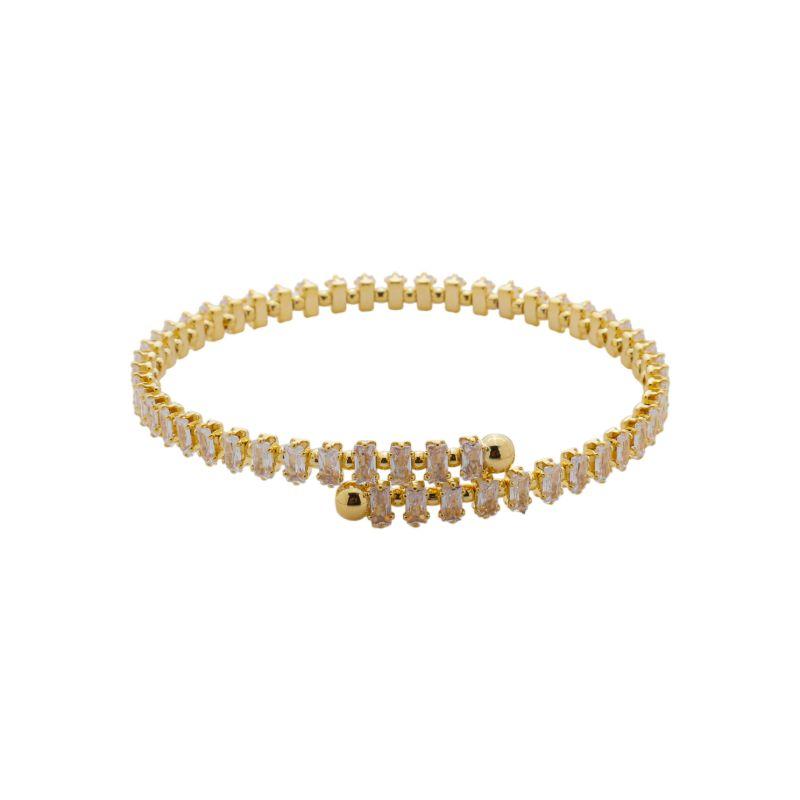 Bracelete Maleável Riviera Ouro