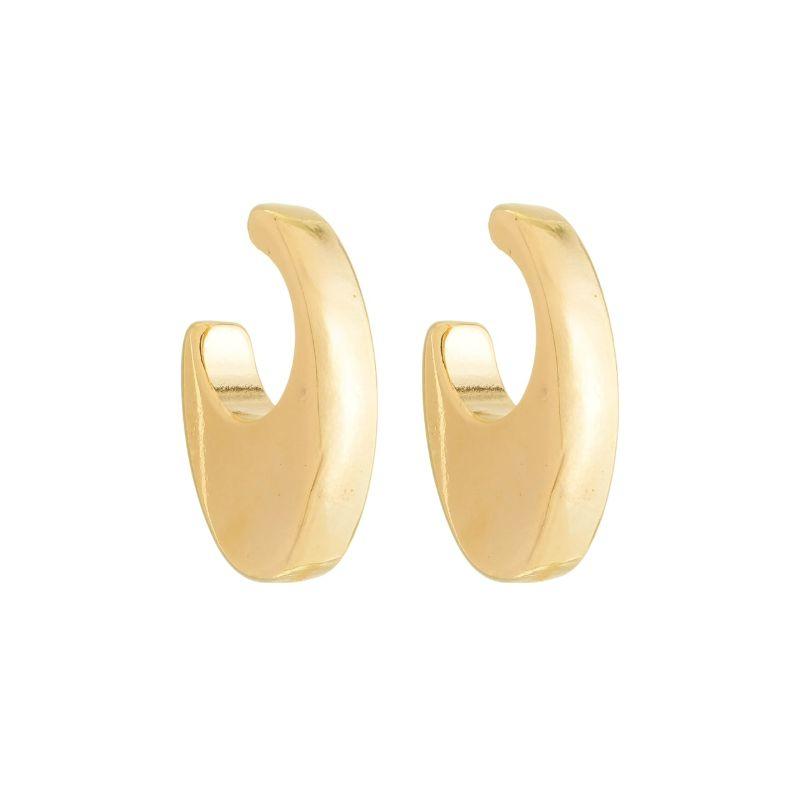 Brinco Argola Oval Abs Ouro