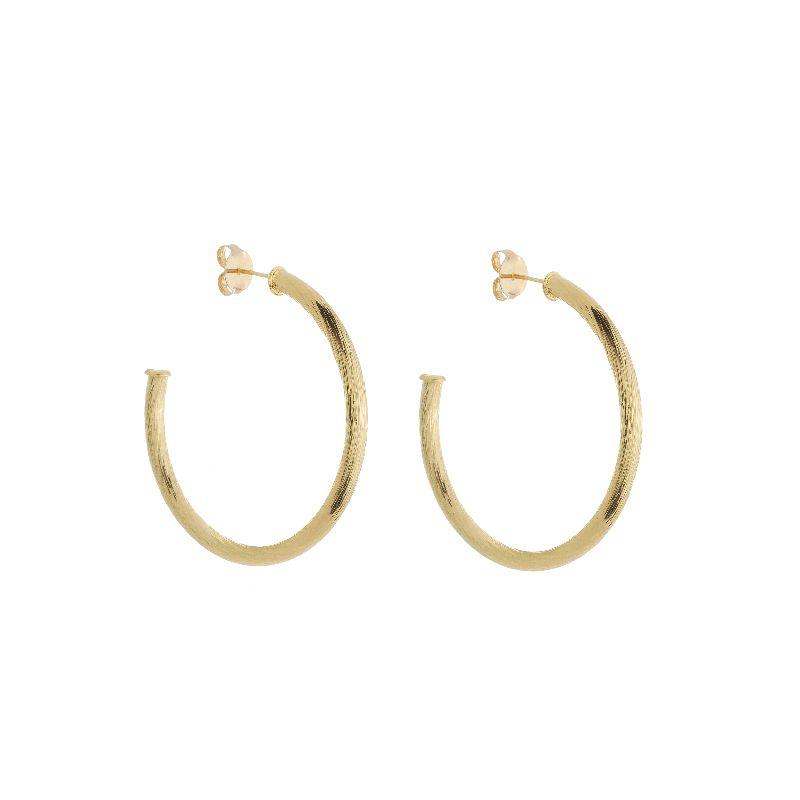 Brinco Argola Texturizada Ouro