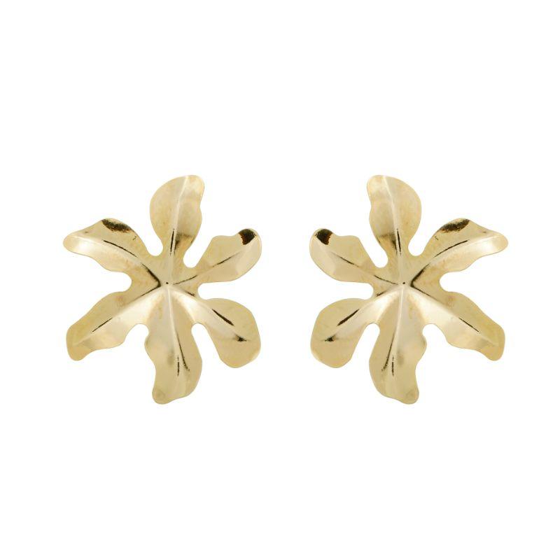Brinco Flor Aberta Ouro