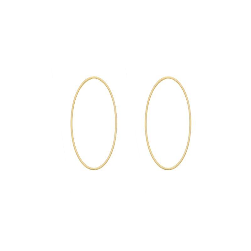 Brinco Vazado Oval Ouro