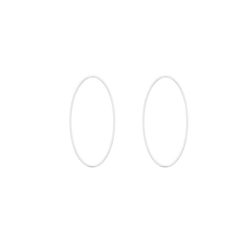 Brinco Vazado Oval Prata