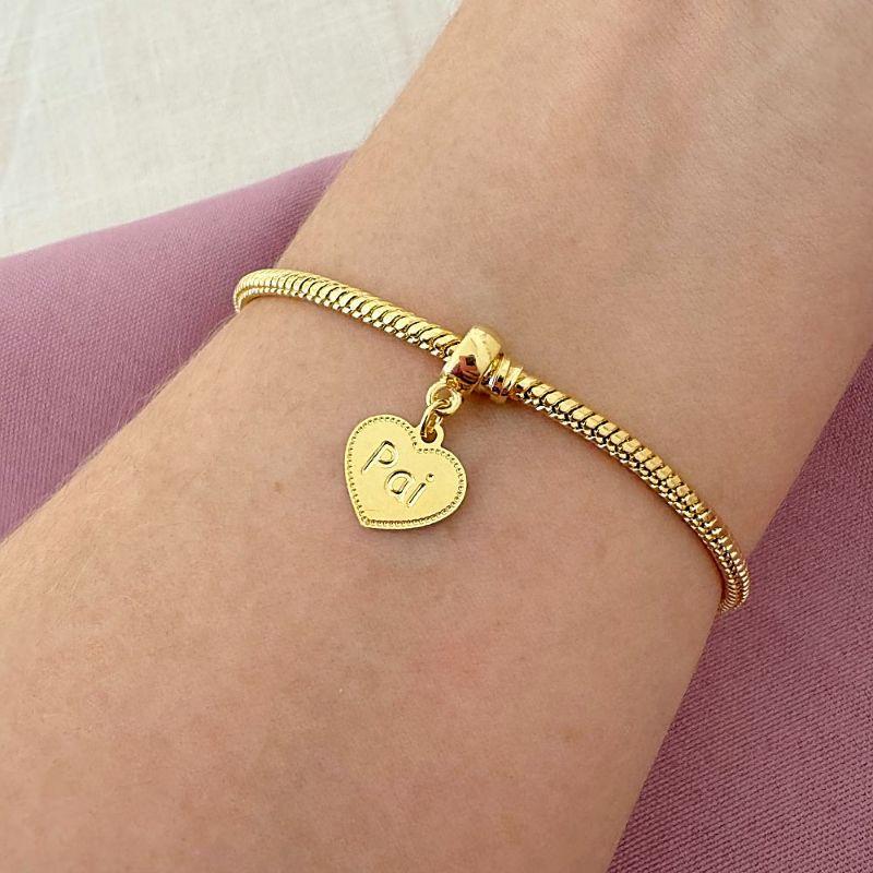 Berloque Coração Pai Ouro