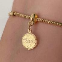 Berloque Medalha Sorte Ouro