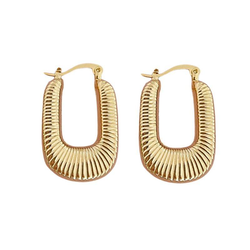 Brinco Argola Prisma Ouro