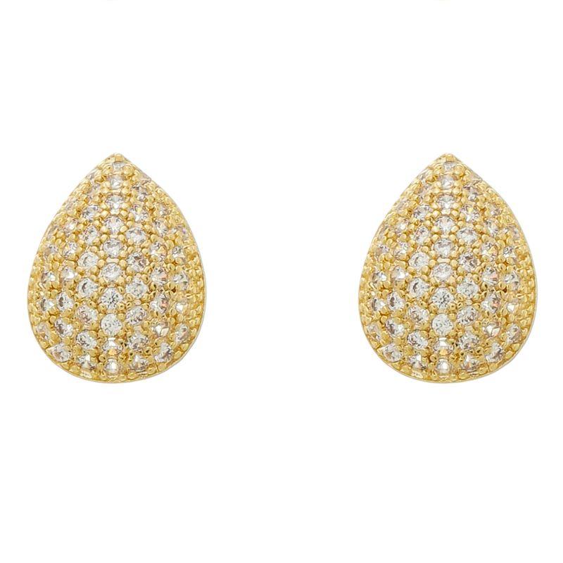 Brinco Gota M Cravejada Zircônias Ouro