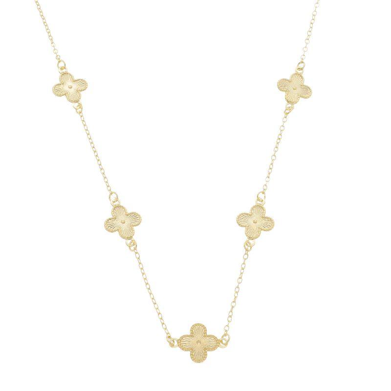 Colar Alhambra Chapa Ouro