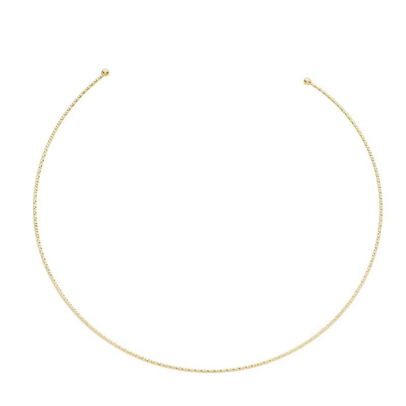 Colar Aro Choker Texturizado Ouro