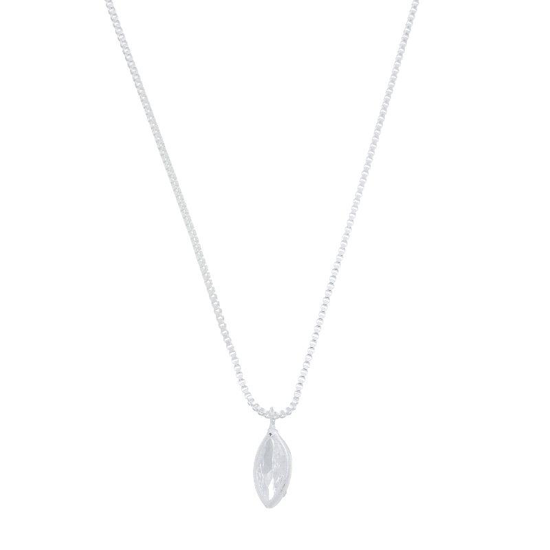 Colar Brilho Amendoado Prata